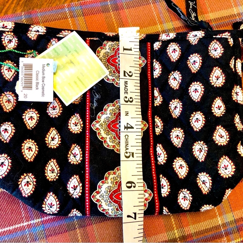 Vera Bradley Medium Bow Cosmetic NWT classic black - Picture 7 of 7